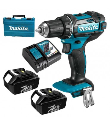Makita 2 x 18V LXT 3.0 Ah Cordless Hammer Driver Drill Kit