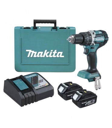 Makita 2 x 18V BL Motor 3.0 Ah Cordless Hammer Driver Drill Kit