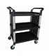 King Tony 3-Shelf Plastic Trolley in Black