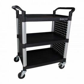 King Tony 3-Shelf Plastic Trolley in Black
