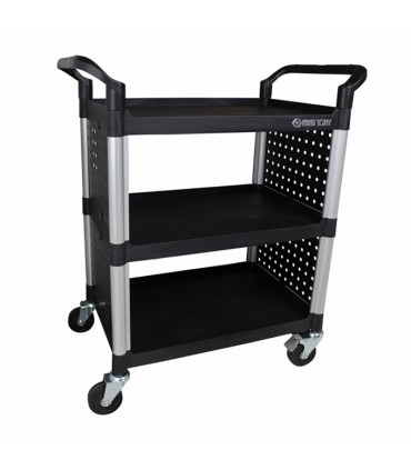 King Tony 3-Shelf Plastic Trolley in Black