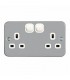 2 Gang Metal Clad Socket