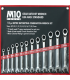 M10 12 Piece Metric Ratcheting Combination Wrench Set