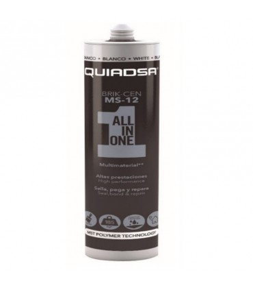 Quiadsa Brik-Cen MS-12 Elastic Adhesive Sealant Black - 290mL