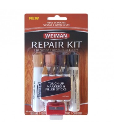 Weiman Wood Furniture and Floors Repair Kit - 4 Markers
