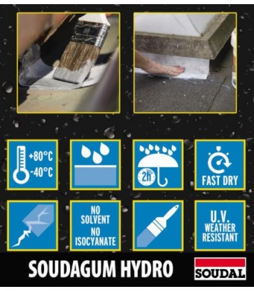 Soudal Soudagum Hydro Waterproof Coating Repair Kit - 1Kg