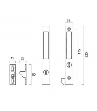 Hardware Specialist Aluminum Sliding Door Lock with Double Key