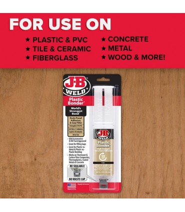 J-B Weld Plastic Bonder High Strength Structural Adhesive Syringe - 25mL