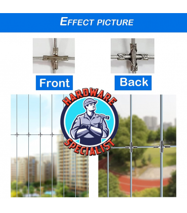 Hardware Specialist Stainless Steel Wire Rope Cross Buckle / Wire Rope Trellis Clamp