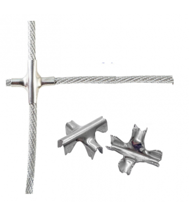 Hardware Specialist Stainless Steel Wire Rope Cross Buckle / Wire Rope Trellis Clamp