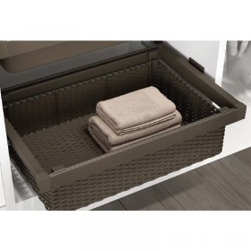 LUfi Caldo Rattan Closet Basket with Soft Close Slide