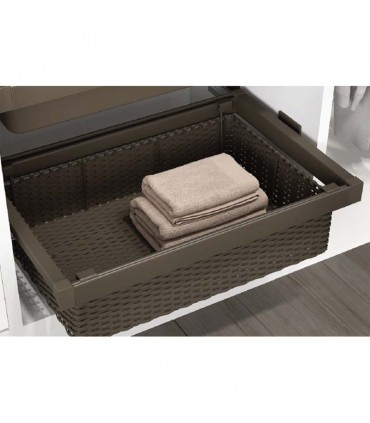 LUfi Caldo Rattan Closet Basket with Soft Close Slide