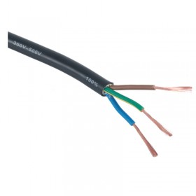 Neoprene 3 Core Copper Power Cable 100M - Black