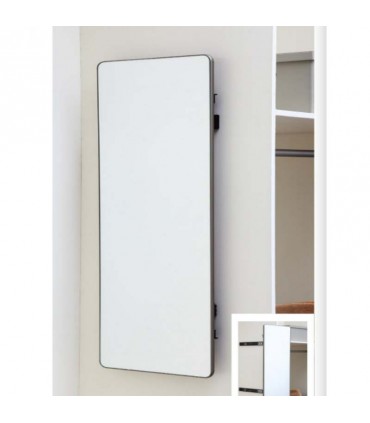 LUfi 8000.608.0403.06 Caldo 608 Rectangle 350 x 995mm Framed Closet Mirror - Lava Grey