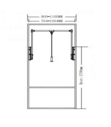 Ecoware Caldo 011 Wardrobe Lift with Soft Close