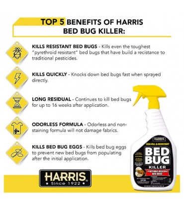 Harris BLKBB-32 Ready-to-Use Egg Kill and Resistant Bed Bug Killer - 32oz