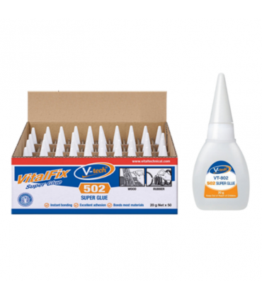 V-Tech 502 (802) All Purpose Strong Heavy Duty Super Glue - Clear