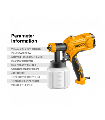 Ingco SPG3508 350W Corded Spray Paint Gun