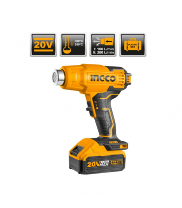 Ingco HGLI20025 20V Lithium-Ion Cordless Heat Gun