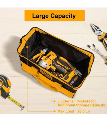 Ingco Wide Mouth Water-proof Multi-Use Organizer Tool Bag