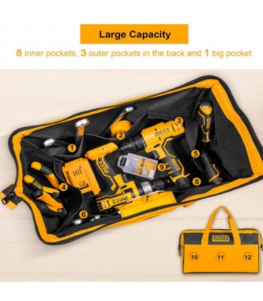 Ingco Wide Mouth Water-proof Multi-Use Organizer Tool Bag