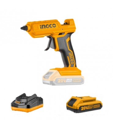 Ingco CGGLI2001 20V Lithium-Ion Hot Cordless Glue Gun