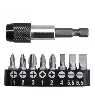 Ingco Screwdriver Bit Set with Bit Holder - 9 Pieces