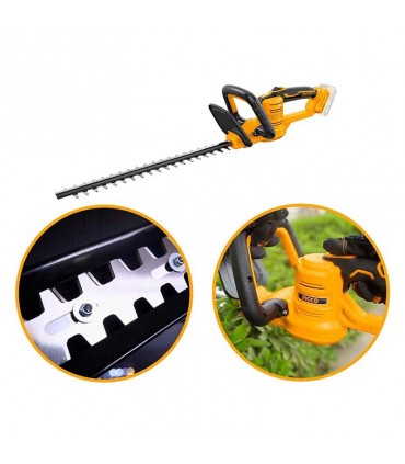 Ingco CHTLI20018 20V Lithium-Ion 450mm Cordless Grass Hedge Trimmer