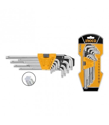 Ingco HHK12091 9Pcs Long Arm Ball Point Hex Key Set