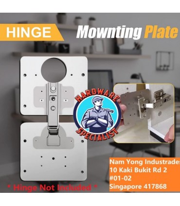 Hardware Specialist Cabinet Door Hinge Repair Plate - 1 Piece