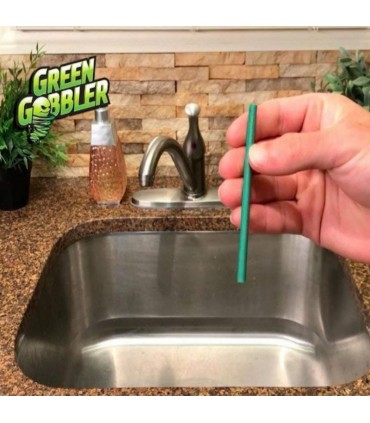 Green Gobbler G0885D Bio-Flow Drain Cleaning and Deodorizing Strips Lemon Scent - 12 Strips