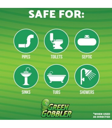 Green Gobbler G0010D Drain and Toilet Clog Opening Packs - 3 Pack