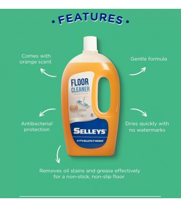 Selleys Anti-Bacterial Orange Scent Floor Cleaner - 2 Litre