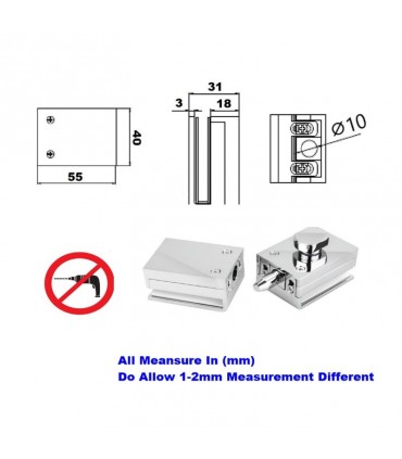 Hardware Specialist Glass to Glass Shower Glass Door Lock
