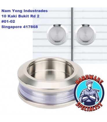Hardware Specialist Bathroom Sliding Glass Door Flush Round Door Knob