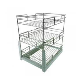 ecoWare PTJ010-SUS Multi-function Three Layers Pull Out Basket - Stainless Steel
