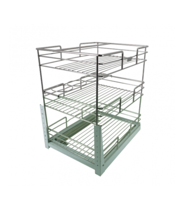 ecoWare PTJ010-SUS Multi-function Three Layers Pull Out Basket - Stainless Steel