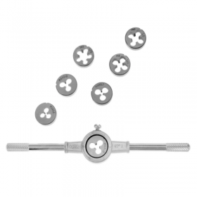 Hardware Specialist Circular Threading HSS Die Set - 8 Pieces