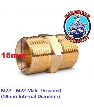 M22 - M22 Male Threaded Pressure Hose Connector