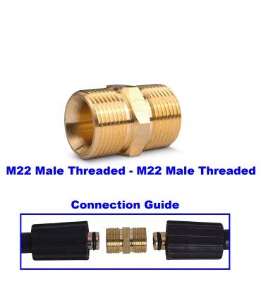 M22 - M22 Male Threaded Pressure Hose Connector