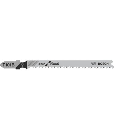 Bosch T101B 10 cm High Carbon Steel Jig Saw Blade for Cutting Wood (5-Pieces)
