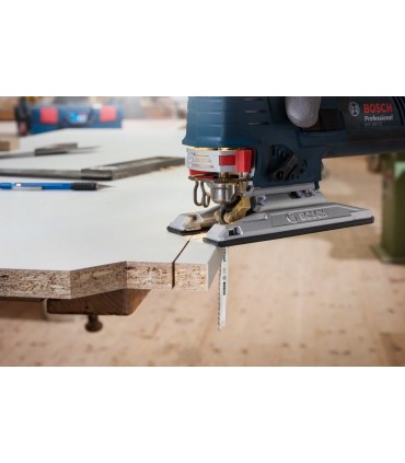 Bosch T101B 10 cm High Carbon Steel Jig Saw Blade for Cutting Wood (5-Pieces)