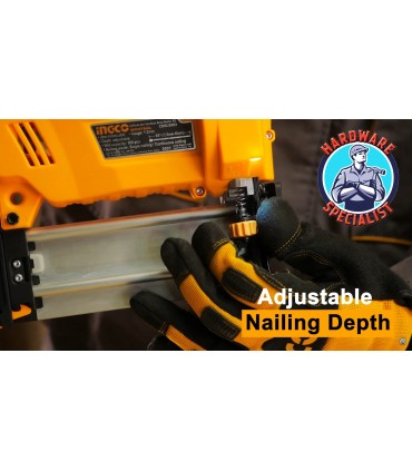 Ingco CBNLI2028 20V Lithium-Ion 15-50mm Cordless Brad Nailer