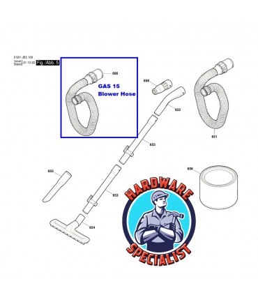 Bosch GAS 15PS Blower Hose Part 666