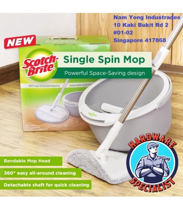 3M Scotch Brite T6 Single Bucket Spin Mop