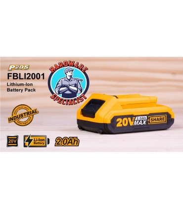 Ingco FBLI20011 20V Lithium-Ion 2.0Ah Battery Pack for Power Tools