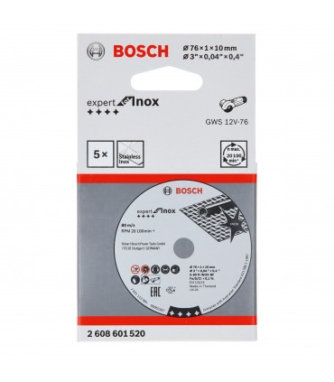 Bosch GWS 12V-76 76mm Stainless Steel Cutting Blade