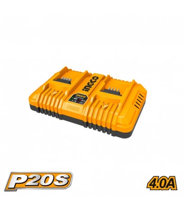 Ingco FCLI2024 20V Li-IonFast Intelligent Dual Port Charger