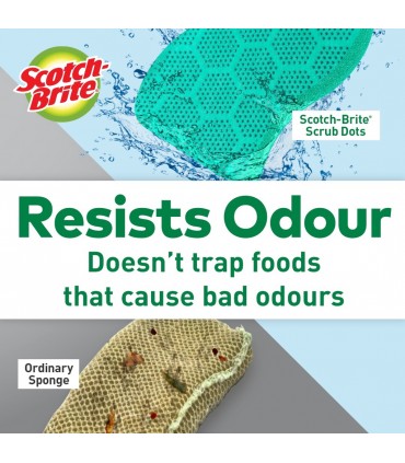 3M Scotch-Brite Scrub Dots Heavy Duty Scrub Sponge