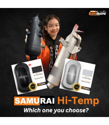 Samurai High Temperature Silver / Black Spray Paint